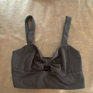 Forever 21 Black Bra Crop Top Size Large